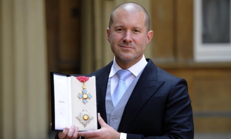 Sir Jonathan Ive after receiving his knighthood in 2012.