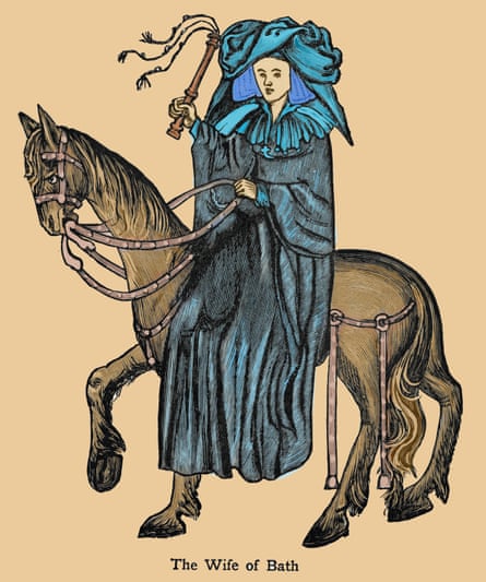 The Wife of Bath defies convention as a widow in Geoffrey Chaucer’s Canterbury Tales.