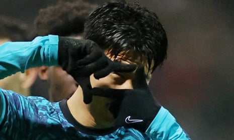 Sweet as a nut: Son Heung-min of Tottenham Hotspur scored the first goal.