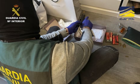 A Spanish civil guard image of a raid as part of the crackdown on the cocaine ‘super-cartel’.
