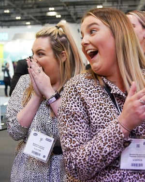 Abbie Waldby and  Megan Sheela Maguire, on the Teeside team, celebrate their win.