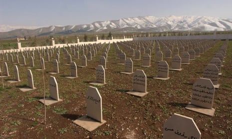 the mass grave site of most of the victims of the March 16, 1988 chemical attacks on Halabja, where some 5,000 innocent civilians, mostly women and children died in chemical attacks during the al-Anfal campaign.