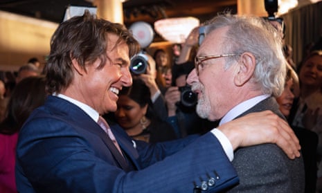 Tom Cruise and Steven Spielberg at the 95th Oscars nominees luncheon.