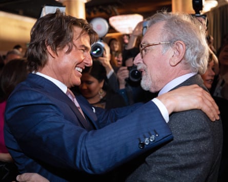 Maybe we’ll get a Minority Report 2? Tom Cruise and Spielberg at the Oscars in 2023.