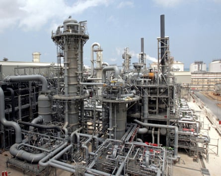 A gas production facility at Ras Laffan, Qatar.