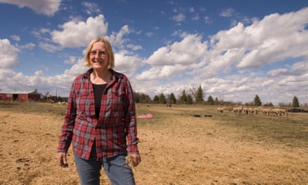 Dena Hoff, a sheep farmer outside the town of Glendive in Montana, stands feet away from the site of the Poplar pipeline leak in 2015.