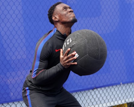 Folarin Balogun in a training session