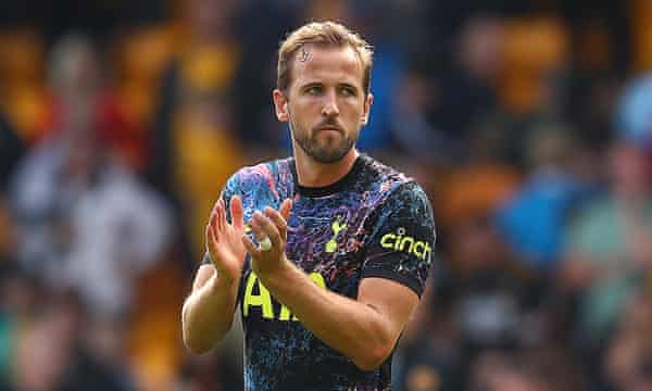 Harry Kane salutes Tottenham’s travelling supporters following the 1-0 win at Wolves on Sunday. The striker made his first appearance of the season during the game
