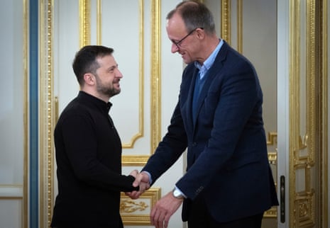 Zelenskyy bound for Berlin with Merz boxed in by German coalition | Germany | The Guardian
