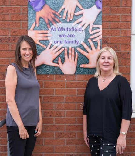 Jill Wright (on left) and Marie Beale, head and deputy head of Whitefield primary school, Liverpool.