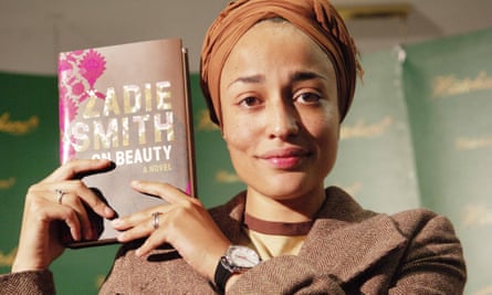 Zadie Smith with her Booker-shortlisted novel On Beauty in 2005.
