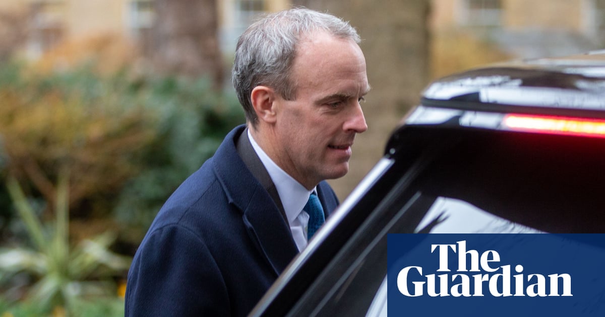 Former Tory chair calls on Dominic Raab to step aside during inquiry