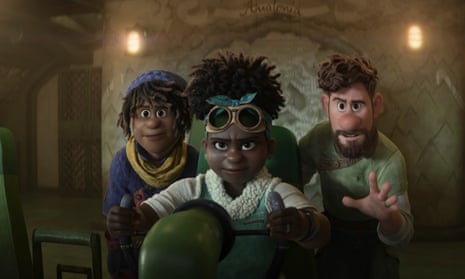 The Clades (voiced by Jaboukie Young-White, Gabrielle Union and Jake Gyllenhaal) in Strange World.