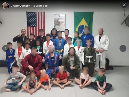 a group of children with their faces blurred