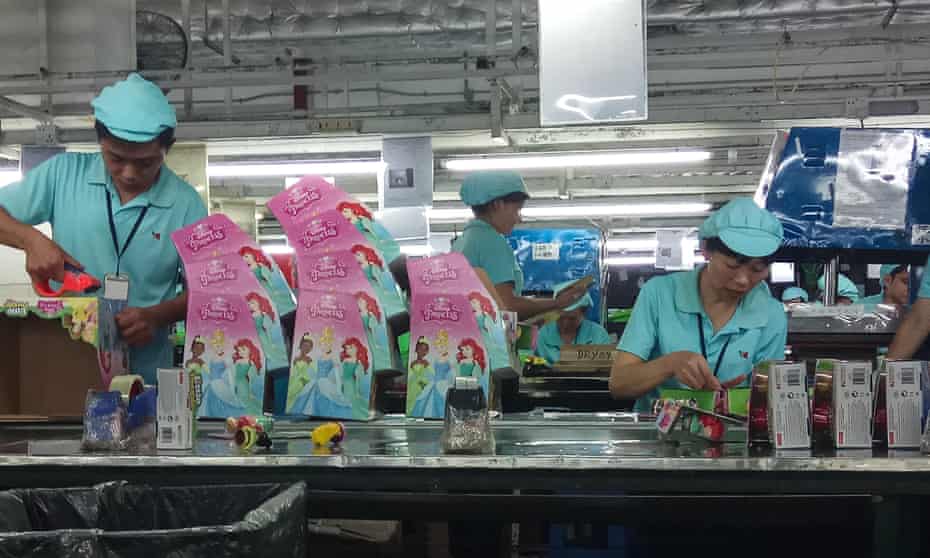 Disney Princess dolls on the production line at Shenzhen Wei Lee Fung Plastic Products.