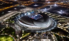 ‘I have nothing to do with the workers’ … Zaha Hadid’s stadium for the 2022 World Cup in Qatar, where hundreds of migrant workers have died on construction projects.