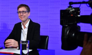 Sally McManus at the National Press Club in Canberra on Wednesday