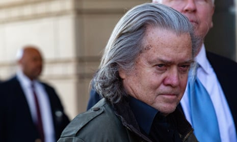Steve Bannon leaves federal court in Washington DC on 16 March. 