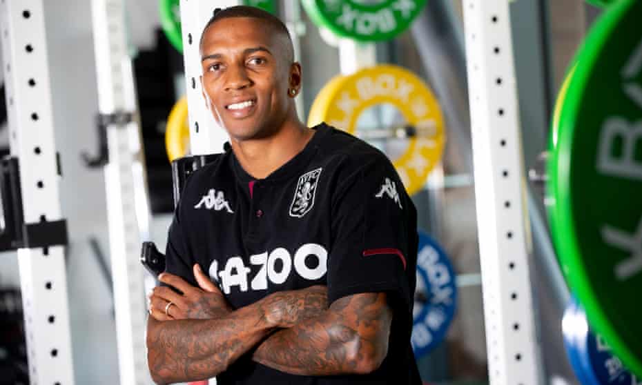 Ashley Young at Aston Villa’s Bodymoor Heath training ground on Thursday after rejoining the club.