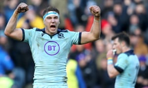 Scotland’s Jamie Ritchie celebrates after the final whistle.