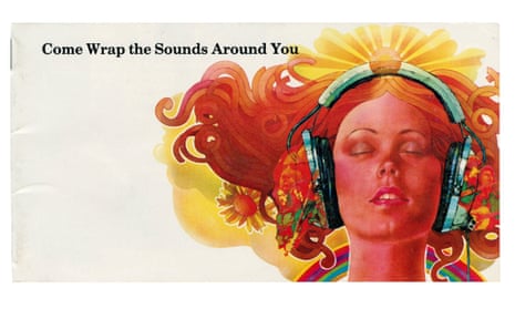 An advert for Koss headphones from Audio Erotica, hi-fi brochures 1950s-1980s, by Jonny Trunk.