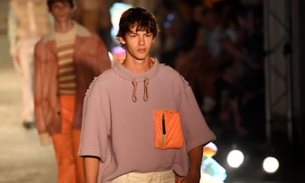 Cold water surf-inspired hoodie on the spring/summer 2019 catwalk.
