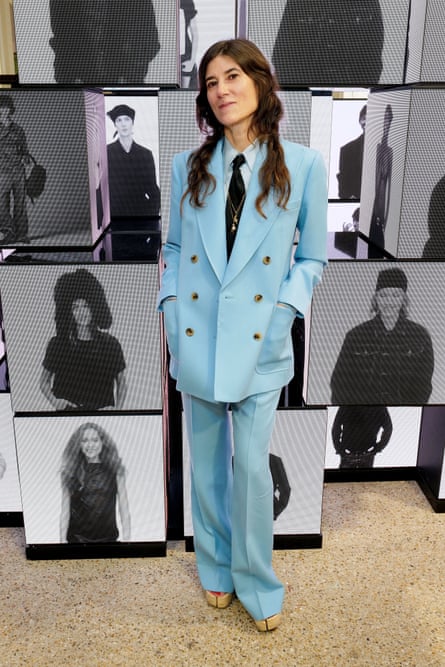 Bella Freud in her trouser suit.