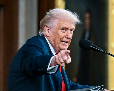 Donald Trump delivers the State of the Union address.