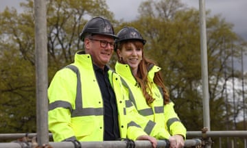 Keir Starmer and Angela Rayner in hard hats and hi-vis jackets