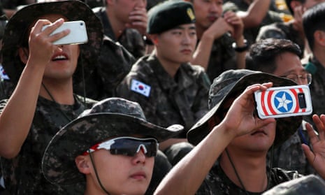 South Korean soldiers during a military expo in Pocheon.