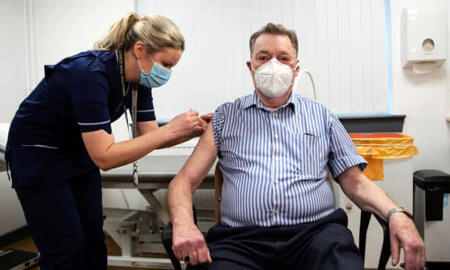 James Shaw, 82, who was one of the first people in Scotland to receive the Oxford/AstraZeneca vaccine, in January.