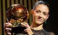 Aitana Bonmatí, of Barcelona and Spain, with her Ballon d’Or trophy at last October’s awards. 