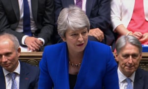 Prime Minister Theresa May speaks during her last prime minister’s questions in the House of Commons.