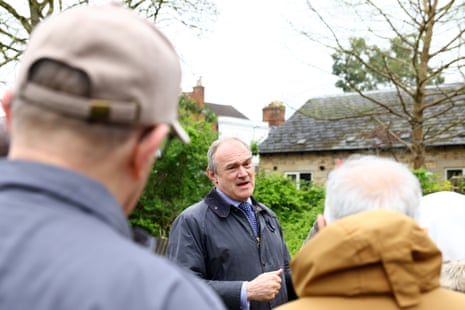Ed Davey campaigning in Gloucester today.