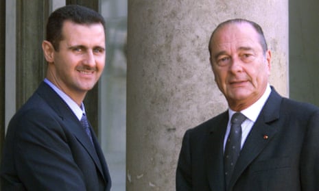 The Syrian president, Bashar al-Assad, was honoured by his French counterpart, Jacques Chirac, in 2001.