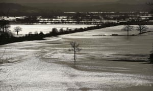 Standing water on fields near Hereford