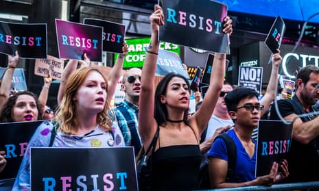 New Yorkers protest Donald Trump’s transgender military ban. ‘Any American who meets current medical and readiness standards should be allowed to continue serving,’ said John McCain.
