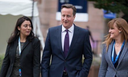 Nusrat Ghani and Kelly Tolhurst flank the PM
