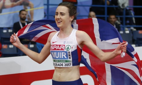 Laura Muir won gold medals in the women’s 1,500 and 3000 metres at the European Athletics Indoor Championships in Belgrade in March.