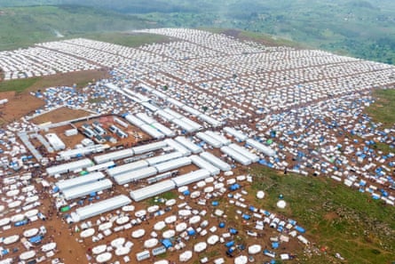 Busuma refugee camp, seen from the air, Ruyigi commune, Buhumuza province, eastern Burundi