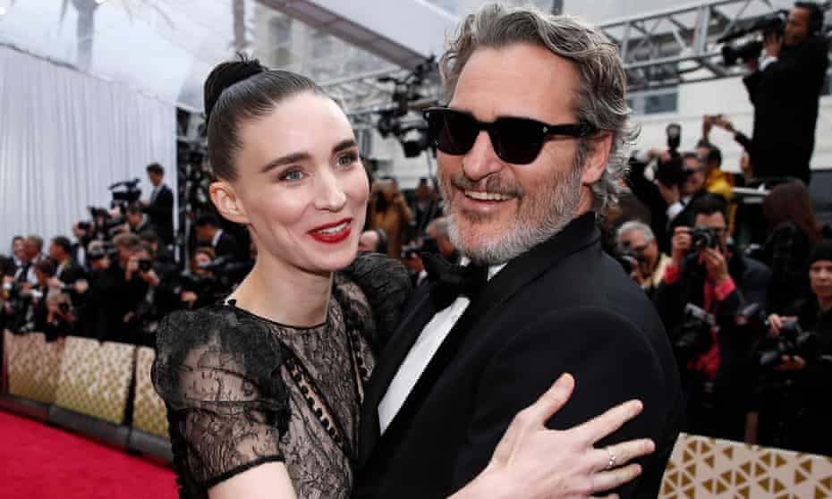 Rooney Mara and Joaquin Phoenix at the 2020 Oscars in February.