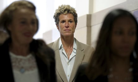 Constand returns to the courtroom during a lunch break at the sentencing hearing for Bill Cosby in 2018.