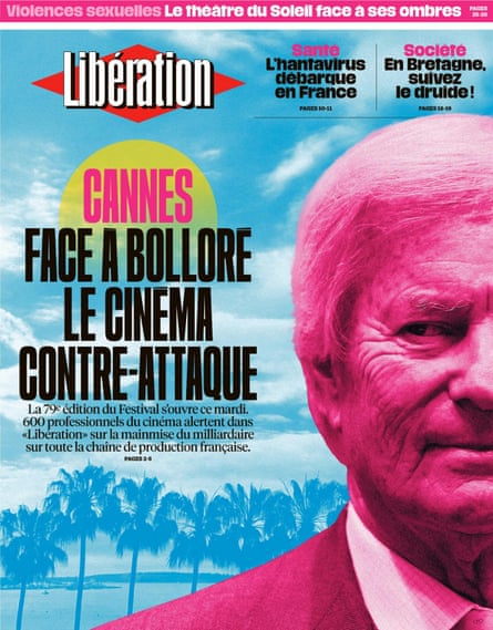 The open letter appeared in Libération; more than 600 cinema figures said Vincent Bolloré’s dominant position threatened the independence of the industry.