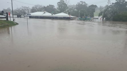 Flooding in Wollombi in the Hunter Valley region of NSW.