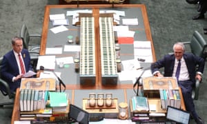 Prime minister Malcolm Turnbull (R) is still vastly more popular than opposition leader Bill Shorten.