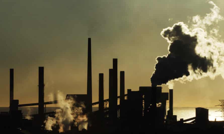 File photo of the Port Kembla steelworks in Australia