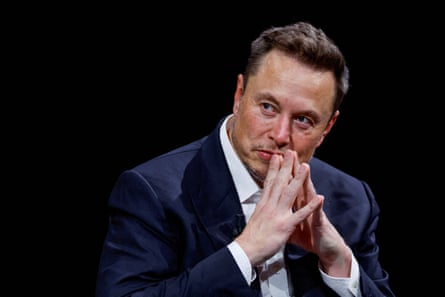 Elon Musk gestures as he attends a conference in Paris in June 2023