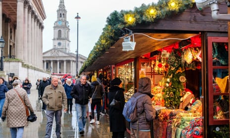 Christmas market in Trafalgar Square.