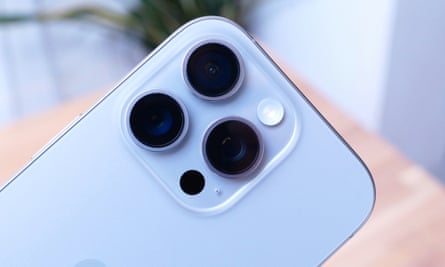 The camera cluster on the back of the iPhone 16 Pro.