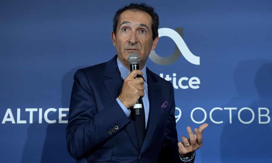 Patrick Drahi at the inauguration of the Altice campus in Paris.